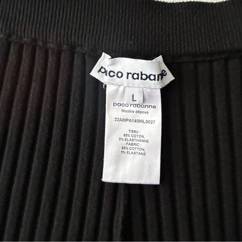 Paco Rabanne Ribbed Knit Flared Trousers in black - Picture 11 of 16